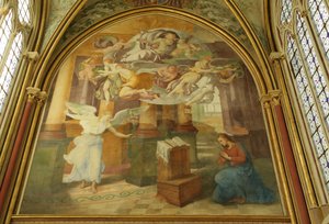 Le mur ouest de la chapelle rayonnante de l